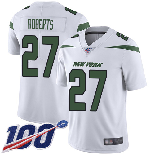 New York Jets Limited White Youth Darryl Roberts Road Jersey NFL Football #27 100th Season Vapor Untouchable->youth nfl jersey->Youth Jersey